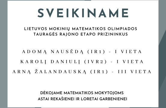 Sveikiname!