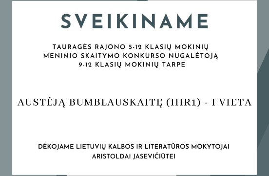 Sveikiname!