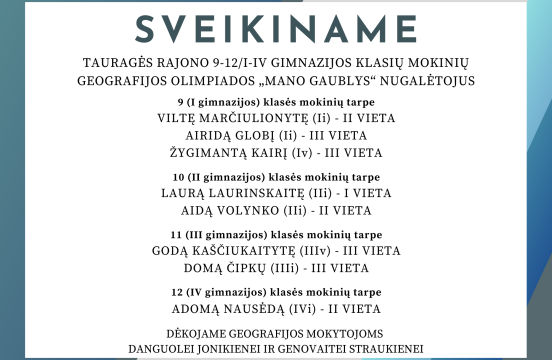 Džiaugiamės ir didžiuojamės!