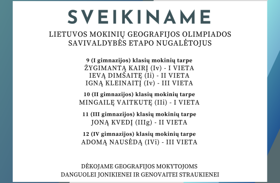 Džiaugiamės!