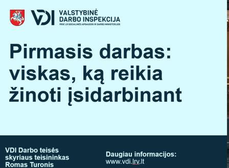 „Pirmasis darbas: viskas, ką reikia žinoti įsidarbinant“