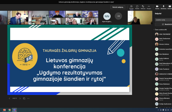 Lietuvos gimnazijų konferencija „Ugdymo rezultatyvumas gimnazijoje šiandien ir rytoj“ skirta paminėti Tauragės Žalgirių gimnazijos 50 – mečiui.