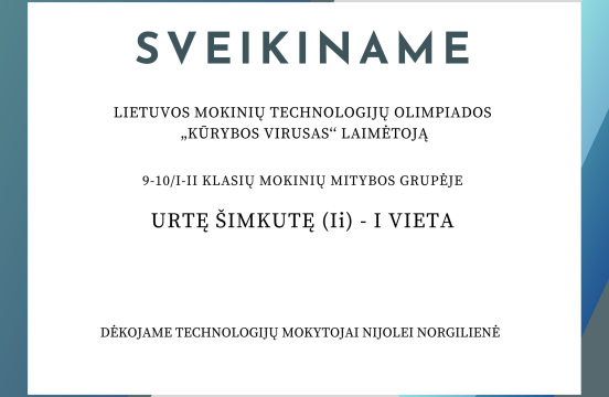 Sveikiname!