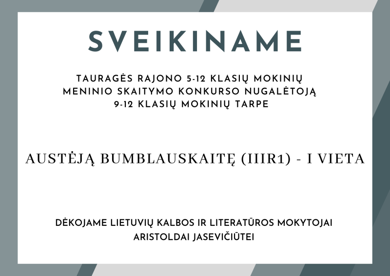 Sveikiname!