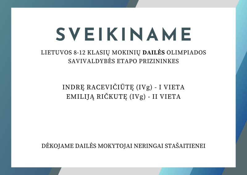 Džiaugiamės!