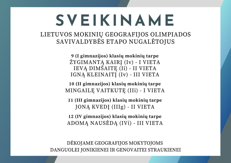 Džiaugiamės!