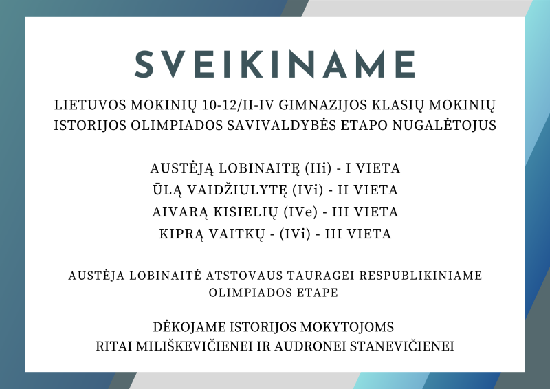 Sveikinimai!