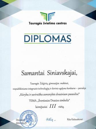 Sveikiname konkurso prizininkę!
