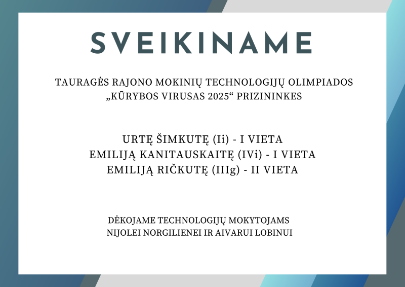 Džiaugiamės ir didžiuojamės!